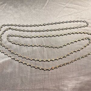 Touchstone Crystal by Swarovski Extra Long Mini Chanelle Necklace Aurora Boreale